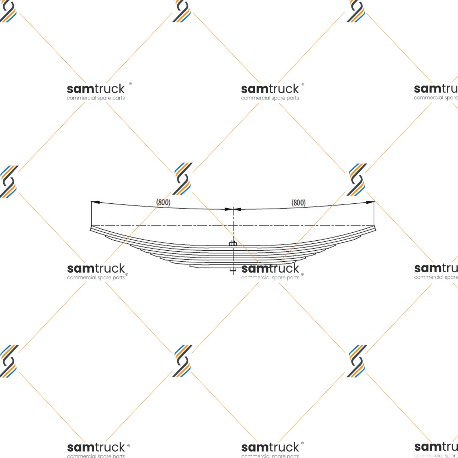 Renault Kerax Rear complete Leaf Spring — PY0230110200