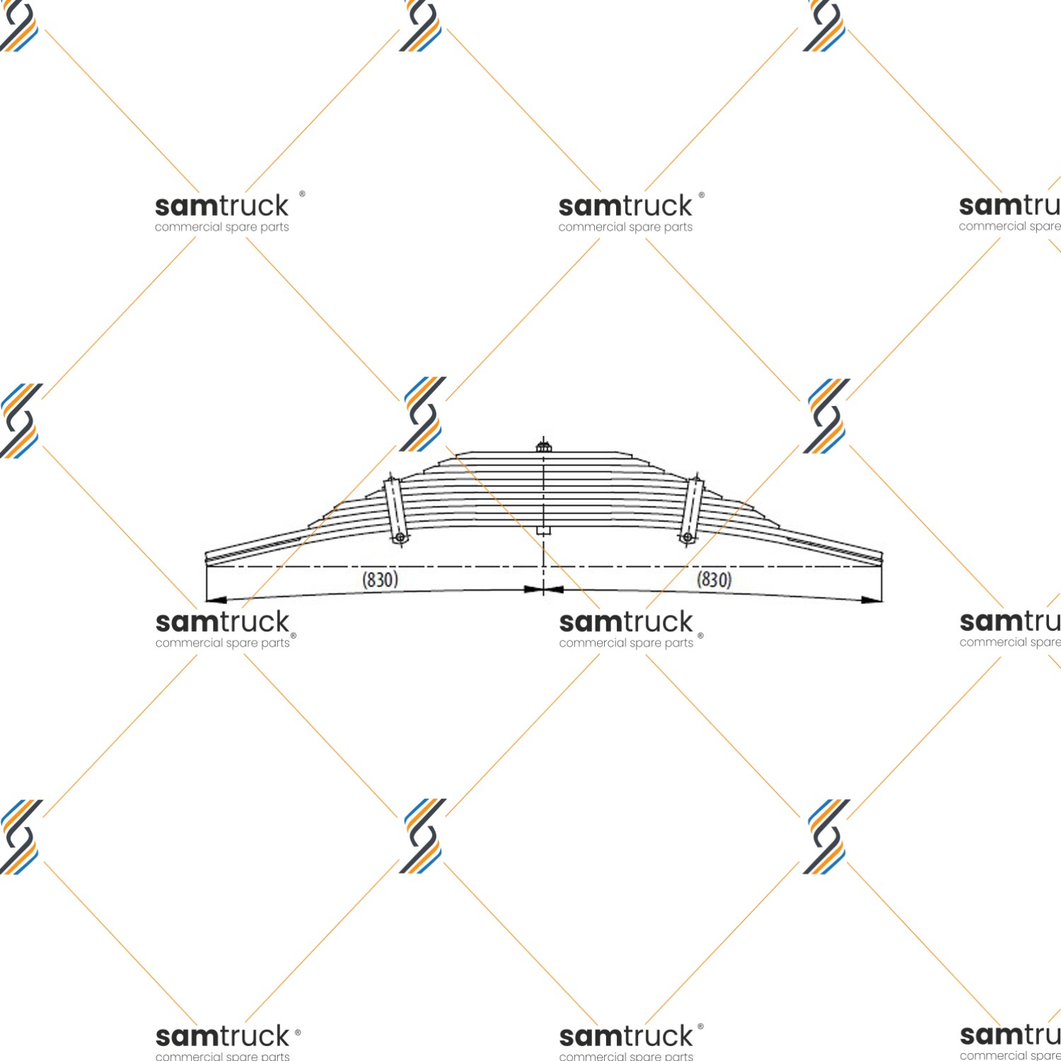 Renault Kerax Rear complete Leaf Spring — PY0230180200