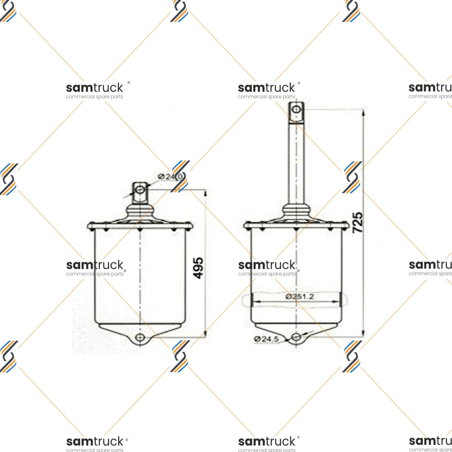 250 LİK 32 CM SAÇ PİSTON - İÇTEN KAPAKLI — 48192012