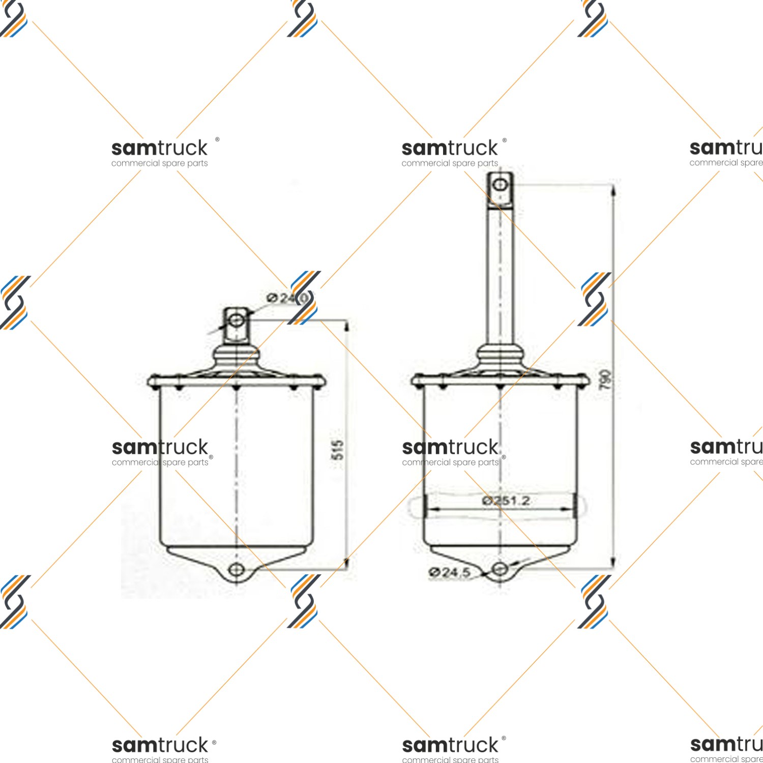 250 LİK 35 CM SAÇ PİSTON - İÇTEN KAPAKLI — 48192013