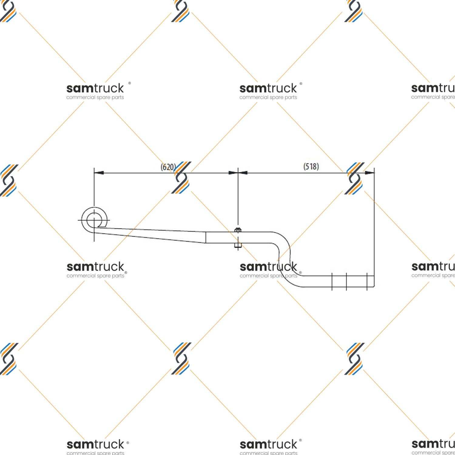 Mitsubishi Powerbus 1st layer Leaf Spring — PY0290173101