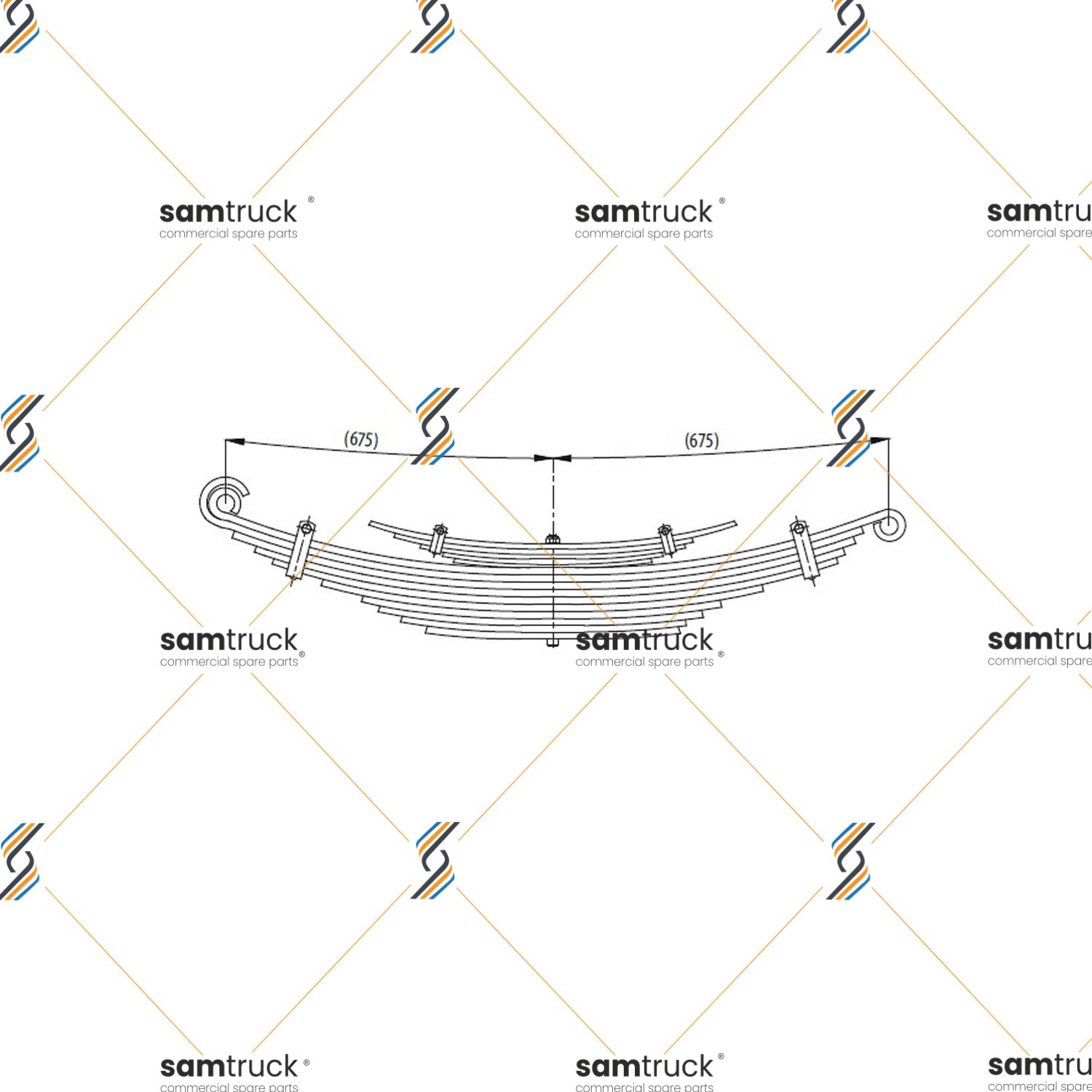 Fiat Nc Rear complete Leaf Spring — PY0210050200