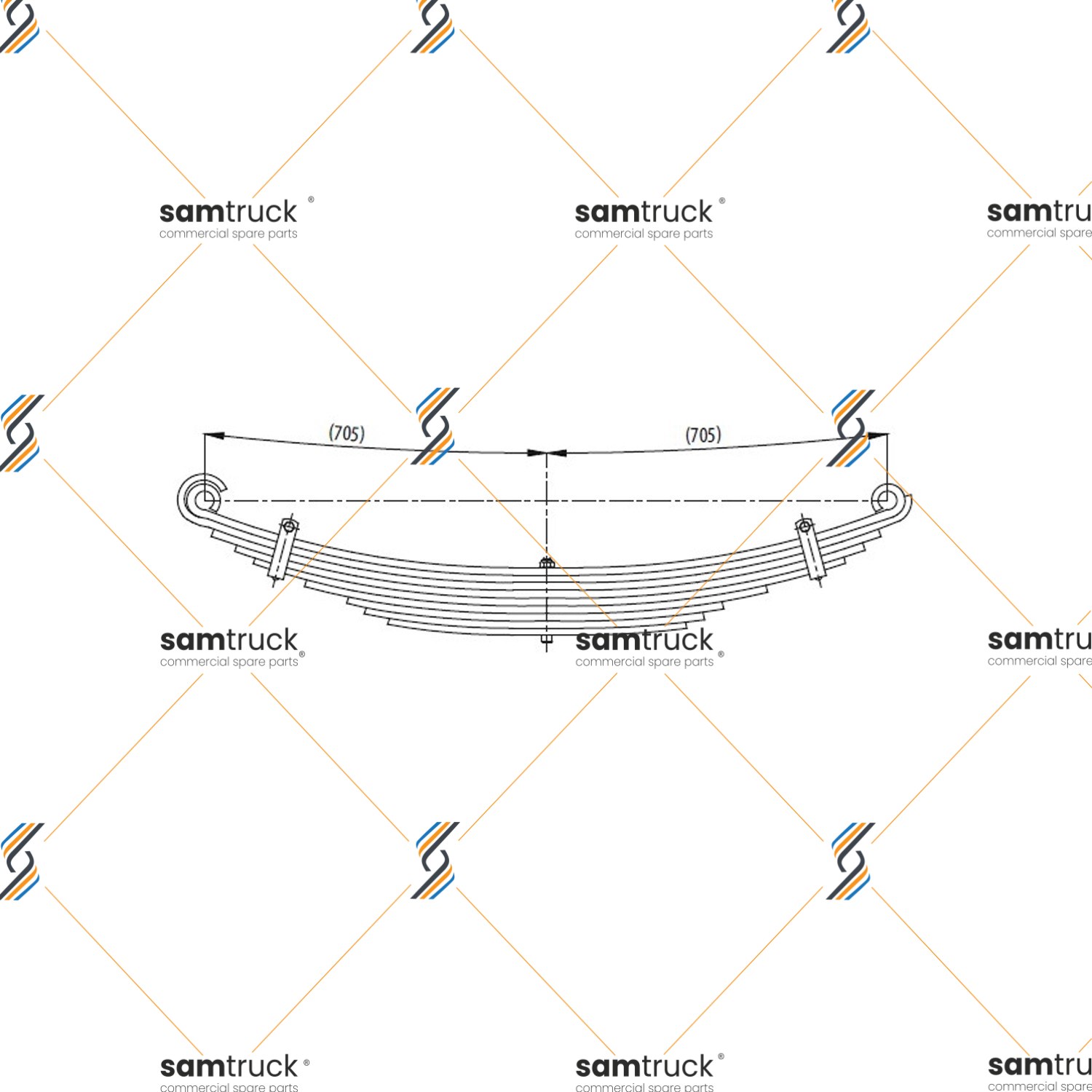 Iveco 85 Front complete Leaf Spring — PY0210190100