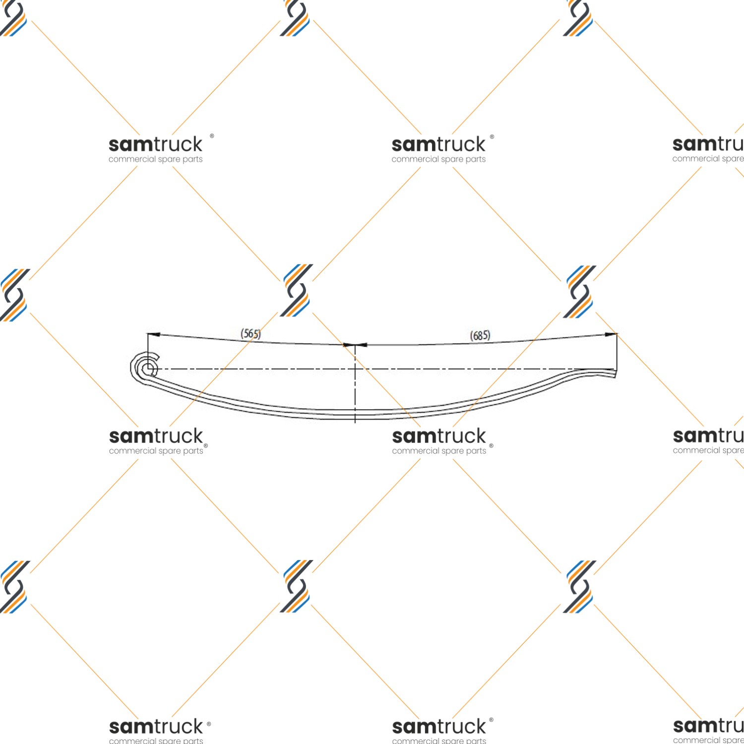 Iveco 85 Axle complete Leaf Spring — PY0210210400