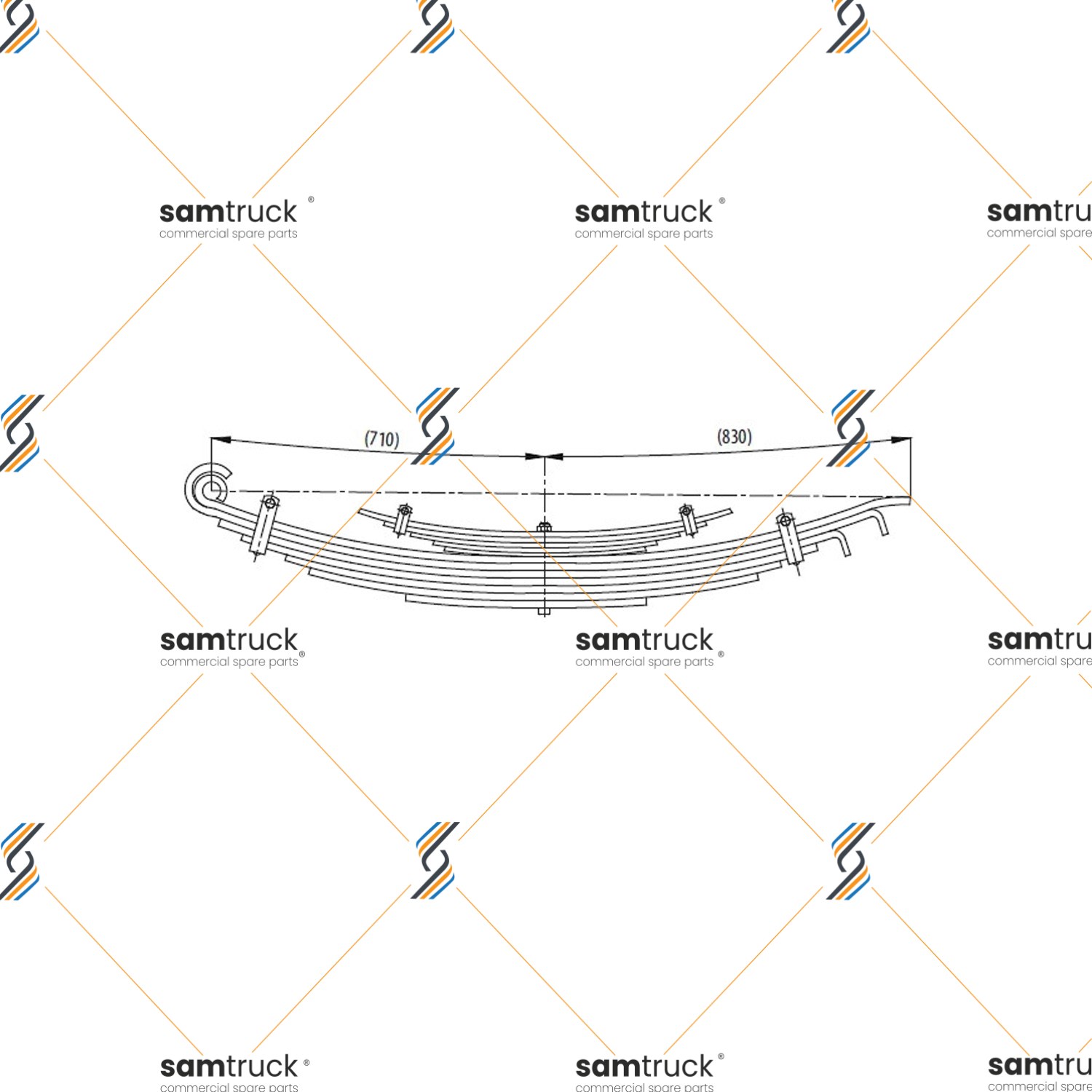 Iveco 85 Rear complete Leaf Spring — PY0210200200