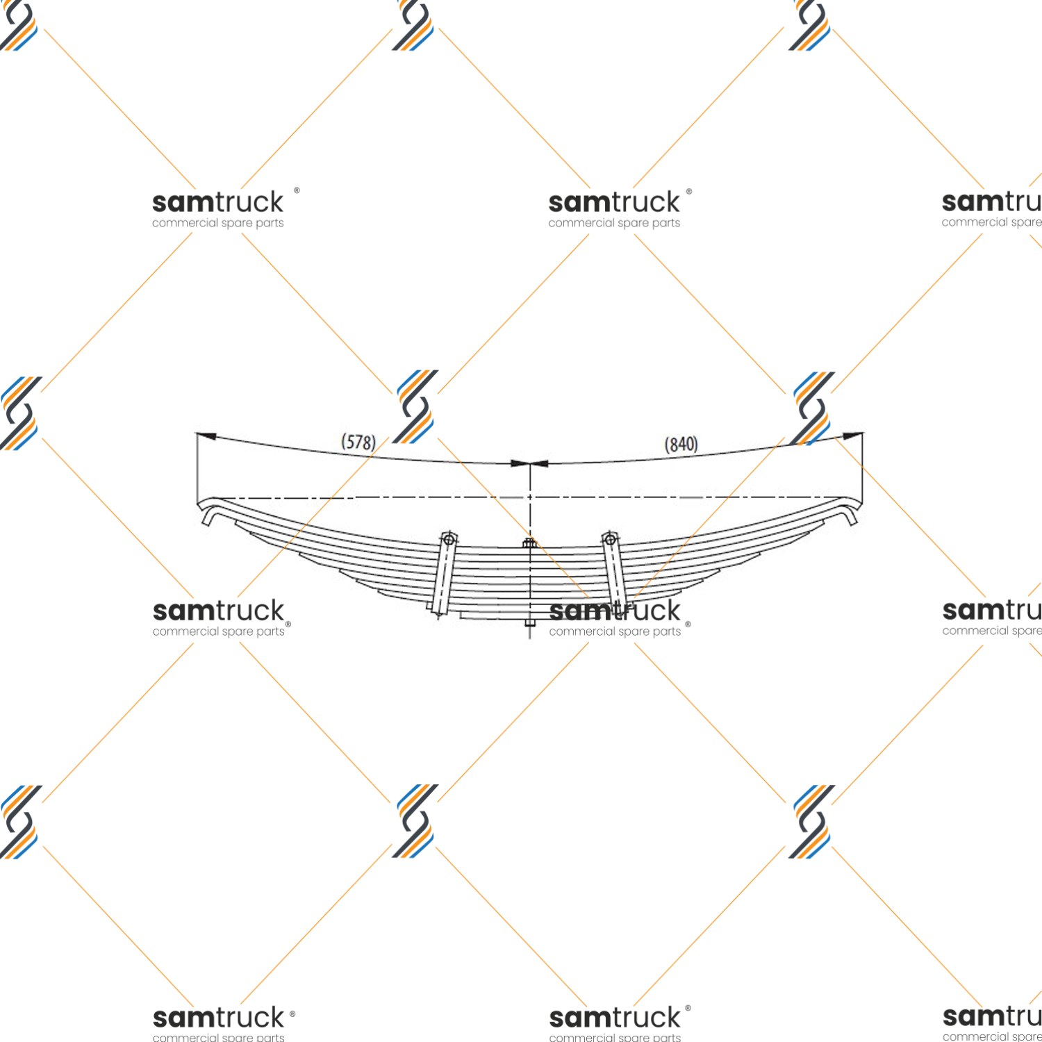 Ford Cargo Axle complete Leaf Spring — PY0060860400